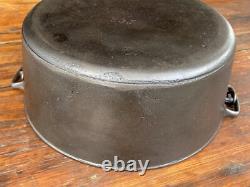 Pre Griswold Erie #10 Smooth Top Low Dome Lid Dutch Oven