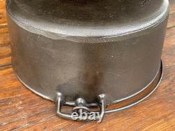 Pre Griswold Erie #10 Smooth Top Low Dome Lid Dutch Oven