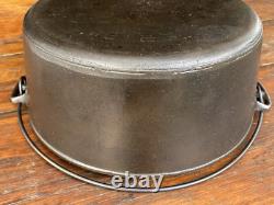 Pre Griswold Erie #10 Smooth Top Low Dome Lid Dutch Oven