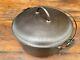 Pre Griswold Erie #9 Smooth Top Low Dome Lid Dutch Oven