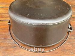 Pre Griswold Erie #9 Smooth Top Low Dome Lid Dutch Oven