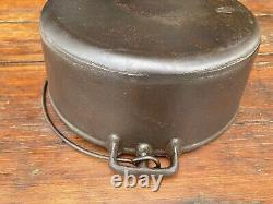 Pre Griswold Erie #9 Smooth Top Low Dome Lid Dutch Oven