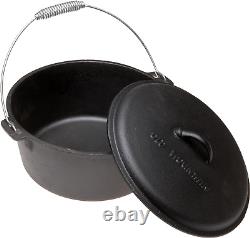 Pre Seasoned 10112 8 Quart Dutch Oven with Dome Lid and Spiral Bail Handle