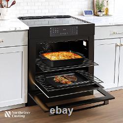 Pre-Seasoned 6QT Cast Iron Dutch Oven with Skillet Lid and Baking Pan Set