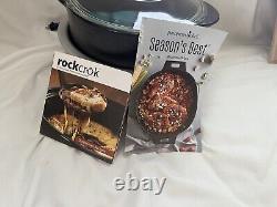 Preowned Pampered Chef 4 Qt Rockcrok Dutch Oven With LID And Slow Cooker Stand