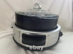 Preowned Pampered Chef 4 Qt Rockcrok Dutch Oven With LID And Slow Cooker Stand