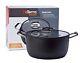 Professional 8 Quart Nonstick Dutch Oven With Glass Lid Italian Made Cerami