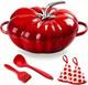 Pumpkin Cast Iron Dutch Oven, 5qt Enamel Cast Iron Cooking Pot With Lid