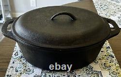 RARE Cajun Classic Cast Iron Oval 7 Qt Casserole Dutch Oven Roaster MAMOU, LA