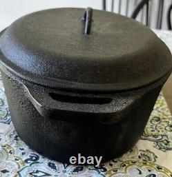 RARE Cajun Classic Cast Iron Oval 7 Qt Casserole Dutch Oven Roaster MAMOU, LA