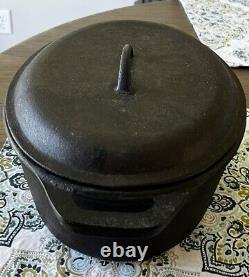 RARE Cajun Classic Cast Iron Oval 7 Qt Casserole Dutch Oven Roaster MAMOU, LA