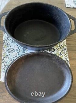 RARE Cajun Classic Cast Iron Oval 7 Qt Casserole Dutch Oven Roaster MAMOU, LA