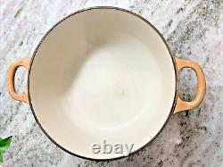 RARE FIND Le Creuset France #20 Caramel Brown Enamel Dutch Oven 2.5 QT withLid