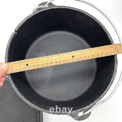 RARE IDOS Cast Iron International Dutch Oven Society Camp Kettle Lid 3 Legs