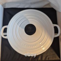 RARE Le Creuset White Dutch Oven #24 4.5 Quarts 4.2 Liters