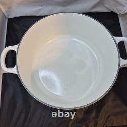 RARE Le Creuset White Dutch Oven #24 4.5 Quarts 4.2 Liters