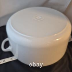 RARE Le Creuset White Dutch Oven #24 4.5 Quarts 4.2 Liters