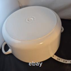 RARE Le Creuset White Dutch Oven #24 4.5 Quarts 4.2 Liters