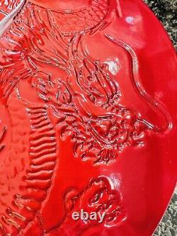 RARE Limited Edition French STAUB DRAGON Dutch Oven Cherry Red Gorgeous Cookware