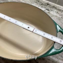 RARE VTG 1960's Cousances #12 (Le Creuset) Cast Iron Dutch Oven Hunter Green EUC