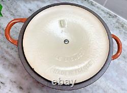 RARE VTG Le Creuset Burnt Sienna 2 Quart Dutch Oven B/18 circa 1950's