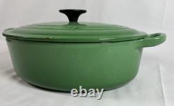 RARE Vintage Le Creuset Forest Green Dutch Oven #27 4.25qtminor chips