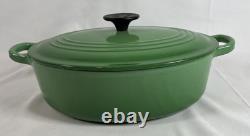 RARE Vintage Le Creuset Forest Green Dutch Oven #27 4.25qtminor chips