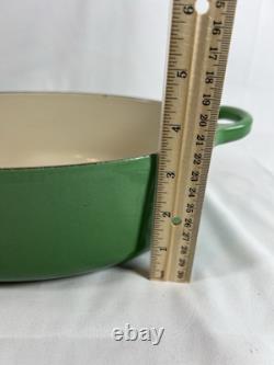 RARE Vintage Le Creuset Forest Green Dutch Oven #27 4.25qtminor chips