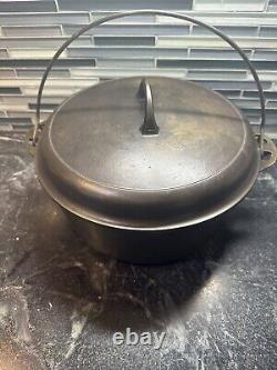 RESTORED Griswold Dutch Oven #9 TTop Cast Iron Pot 1279 withTTop Lid 1289 & Trivet