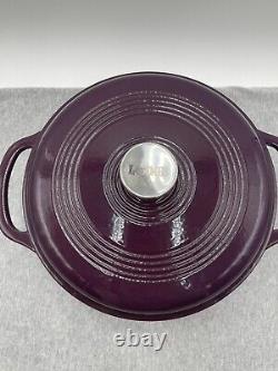 RETIRED Lodge 6 Quart Enameled Cast Iron Dutch Oven Purple Enamel Discontinued