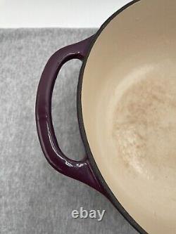 RETIRED Lodge 6 Quart Enameled Cast Iron Dutch Oven Purple Enamel Discontinued