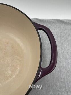 RETIRED Lodge 6 Quart Enameled Cast Iron Dutch Oven Purple Enamel Discontinued