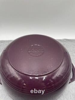 RETIRED Lodge 6 Quart Enameled Cast Iron Dutch Oven Purple Enamel Discontinued