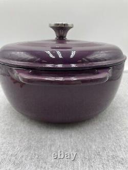 RETIRED Lodge 6 Quart Enameled Cast Iron Dutch Oven Purple Enamel Discontinued