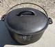 Rare! 1900s Gatemarked #8 Cast Iron Dutch Oven And Lid W Heat Ring & Assist Tab