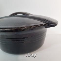 Rare VTG Le Creuset Dutch Oven Pot #26 Futura Ray Loewy France Black Large 10 4