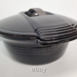 Rare VTG Le Creuset Dutch Oven Pot #26 Futura Ray Loewy France Black Large 10 4