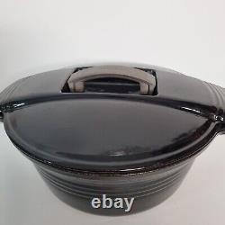 Rare VTG Le Creuset Dutch Oven Pot #26 Futura Ray Loewy France Black Large 10 4