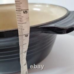 Rare VTG Le Creuset Dutch Oven Pot #26 Futura Ray Loewy France Black Large 10 4