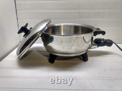 Rena Ware 3Qt Electric Dutch Oven Stainless Slow Cooker Liquid-Core Stockpot Lid