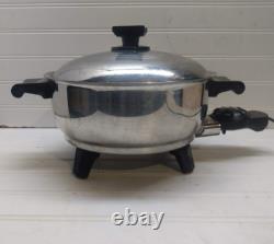 Rena Ware 3Qt Electric Dutch Oven Stainless Slow Cooker Liquid-Core Stockpot Lid