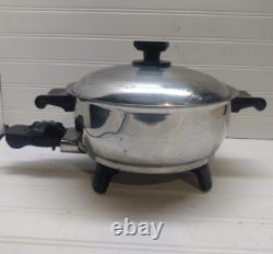 Rena Ware 3Qt Electric Dutch Oven Stainless Slow Cooker Liquid-Core Stockpot Lid