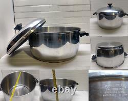 Rena Ware Cookware 12 Qt Stockpot Multi-Ply Stainless Dutch Oven Frying Pan Lid