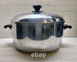 Rena Ware Cookware 12 Qt Stockpot Multi-Ply Stainless Dutch Oven Frying Pan Lid