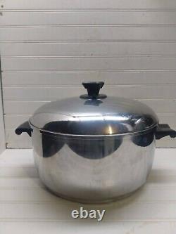 Rena Ware Cookware 12 Qt Stockpot Multi-Ply Stainless Dutch Oven Frying Pan Lid