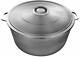 Restaurant Aluminum Caldera Dutch Oven Cookware With Lid, Silver