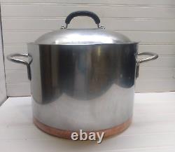 Revere Ware 16 Qt Stockpot Institutional 5000 Copper Stainless Dutch Oven & Lid