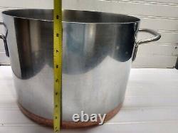 Revere Ware 16 Qt Stockpot Institutional 5000 Copper Stainless Dutch Oven & Lid