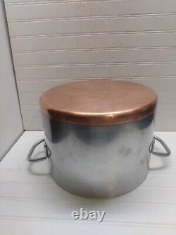 Revere Ware 16 Qt Stockpot Institutional 5000 Copper Stainless Dutch Oven & Lid