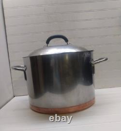 Revere Ware 16 Qt Stockpot Institutional 5000 Copper Stainless Dutch Oven & Lid